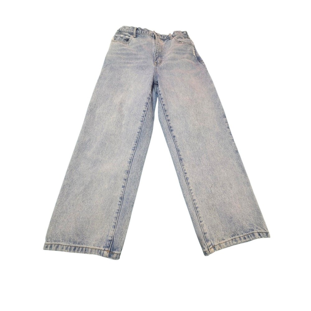 Show Me Your Mumu Sedona Straight Leg Elastic Waist Jeans Skyline Indigo 27 F195